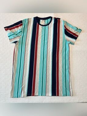 San Francisco Work Shirts XL Vertical Stripe Tee NWOT